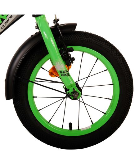 Volare Thombike Kinderfahrrad - Jungen - 14 Zoll - Schwarz Grün