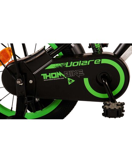 Volare Thombike Kinderfahrrad - Jungen - 14 Zoll - Schwarz Grün