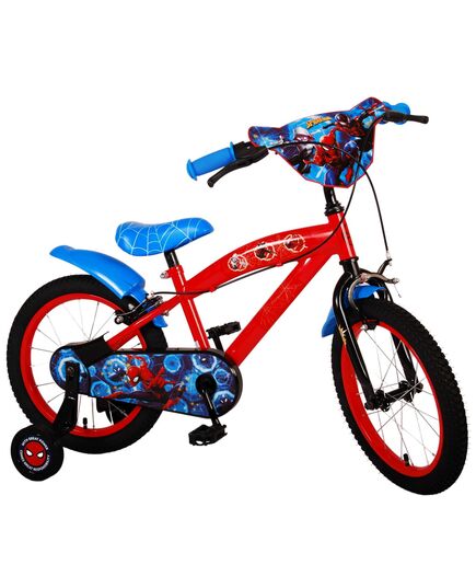 Ultimate Spider-Man Kinderfahrrad - Jungen - 16 Zoll - Blau/Rot - Zwei Handbremsen