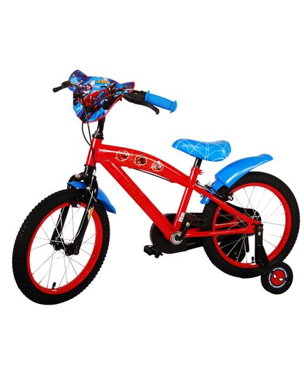 Ultimate Spider-Man Kinderfahrrad - Jungen - 16 Zoll - Blau/Rot - Zwei Handbremsen