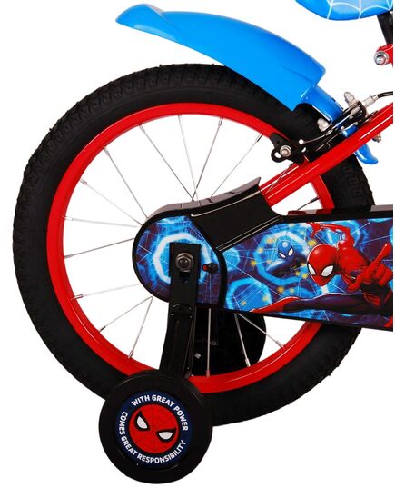 Ultimate Spider-Man Kinderfahrrad - Jungen - 16 Zoll - Blau/Rot - Zwei Handbremsen