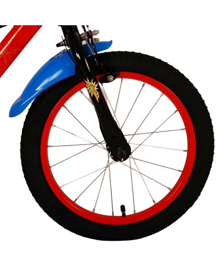 Ultimate Spider-Man Kinderfahrrad - Jungen - 16 Zoll - Blau/Rot - Zwei Handbremsen