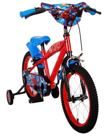Ultimate Spider-Man Kinderfahrrad - Jungen - 16 Zoll - Blau/Rot - Zwei Handbremsen