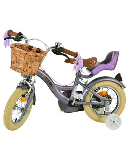 Volare Blossom Kinderfahrrad - Mädchen - 12 Zoll - Lila - Zwei Handbremsen
