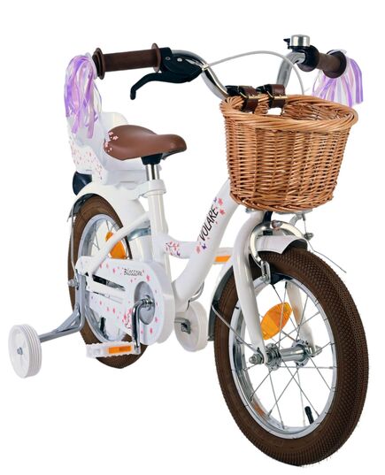 Volare Blossom Kinderfahrrad - Mädchen - 14 Zoll - Weiß