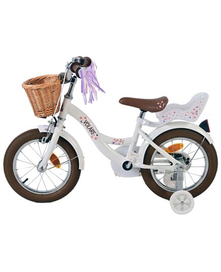 Volare Blossom Kinderfahrrad - Mädchen - 14 Zoll - Weiß
