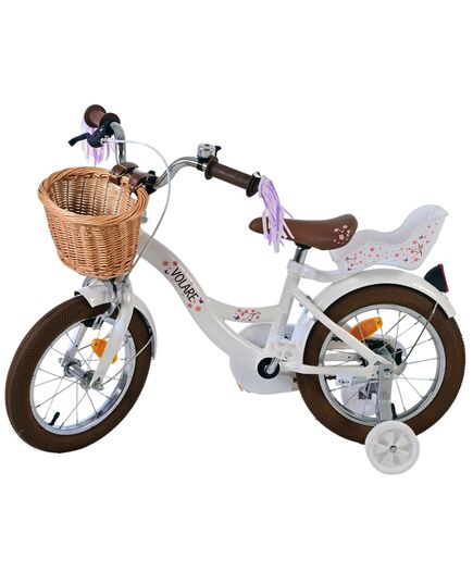 Volare Blossom Kinderfahrrad - Mädchen - 14 Zoll - Weiß