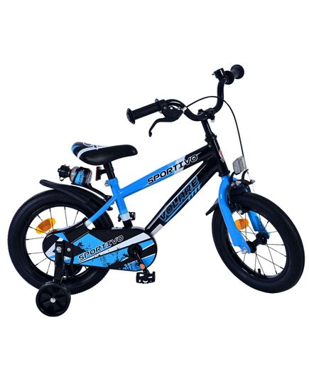 Volare Sportivo Kinderfahrrad - Jungen - 14 Zoll - Blau Schwarz