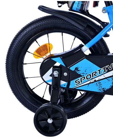 Volare Sportivo Kinderfahrrad - Jungen - 14 Zoll - Blau Schwarz
