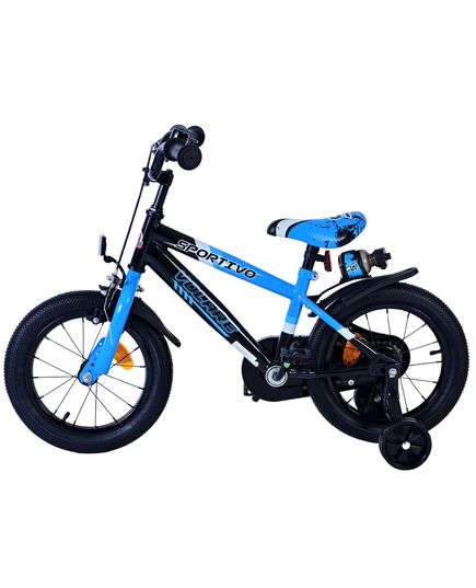 Volare Sportivo Kinderfahrrad - Jungen - 14 Zoll - Blau Schwarz