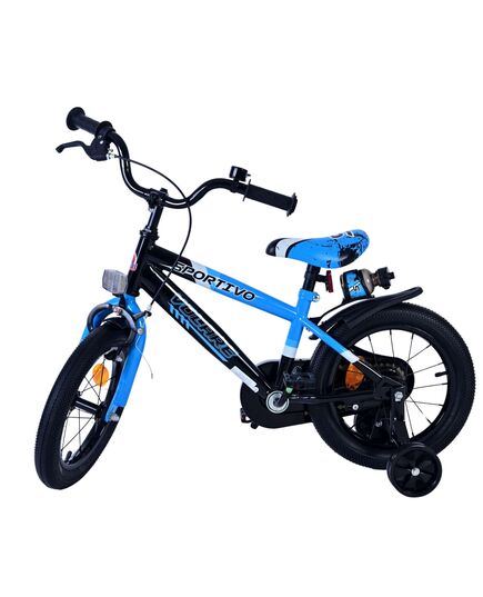 Volare Sportivo Kinderfahrrad - Jungen - 14 Zoll - Blau Schwarz