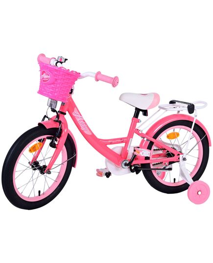 Volare Ashley Kinderfahrrad - Mädchen - 16 Zoll - Rosa/Rot