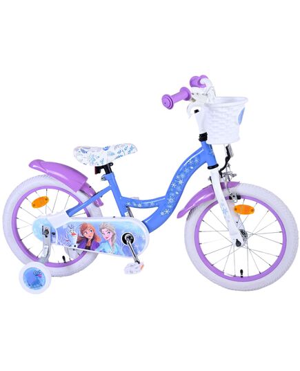 Disney Frozen 2 Kinderfahrrad - Mädchen - 16 Zoll - Blau / Lila