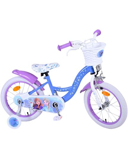 Disney Frozen 2 Kinderfahrrad - Mädchen - 16 Zoll - Blau / Lila