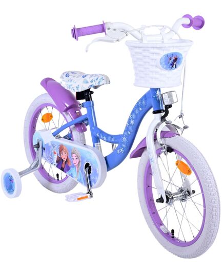 Disney Frozen 2 Kinderfahrrad - Mädchen - 16 Zoll - Blau / Lila