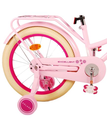 Volare Excellent Kinderfahrrad - Mädchen - 18 Zoll - Rosa - 95 % zusammengebaut