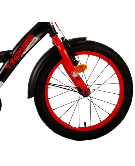 Volare Thombike Kinderfahrrad - Jungen - 18 Zoll - Schwarz Rot