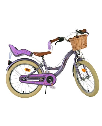 Volare Blossom Kinderfahrrad - Mädchen - 18 Zoll - Lila - Zwei Handbremsen