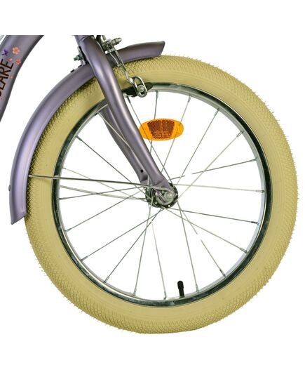 Volare Blossom Kinderfahrrad - Mädchen - 18 Zoll - Lila - Zwei Handbremsen