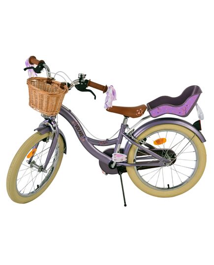 Volare Blossom Kinderfahrrad - Mädchen - 18 Zoll - Lila - Zwei Handbremsen