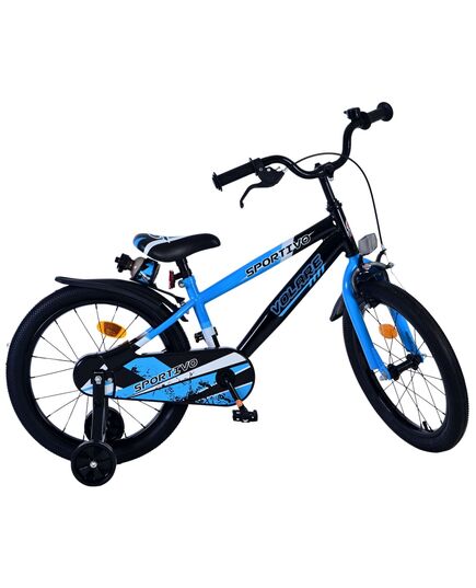 Volare Sportivo Kinderfahrrad - Jungen - 18 Zoll - Blau Schwarz