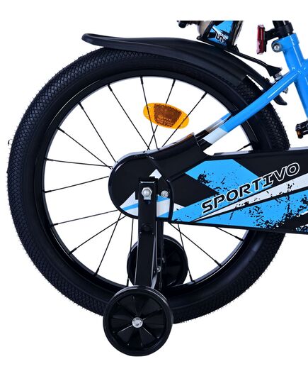 Volare Sportivo Kinderfahrrad - Jungen - 18 Zoll - Blau Schwarz