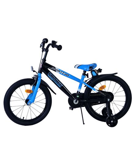 Volare Sportivo Kinderfahrrad - Jungen - 18 Zoll - Blau Schwarz