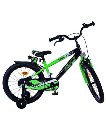 Volare Sportivo Kinderfahrrad - Jungen - 18 Zoll - Grün Schwarz