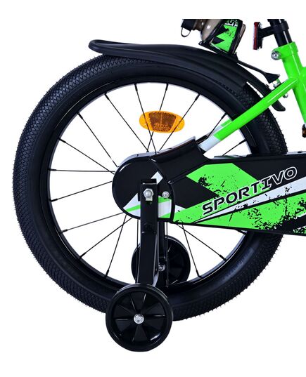 Volare Sportivo Kinderfahrrad - Jungen - 18 Zoll - Grün Schwarz