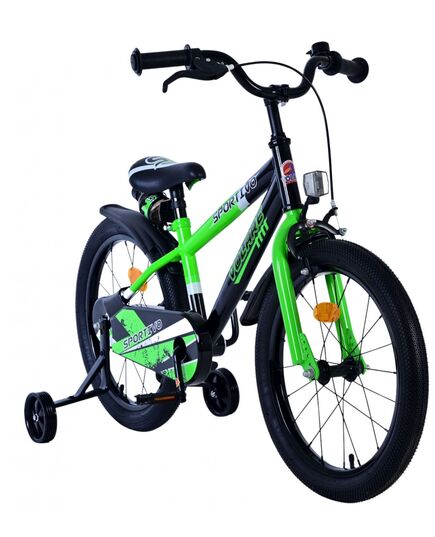Volare Sportivo Kinderfahrrad - Jungen - 18 Zoll - Grün Schwarz