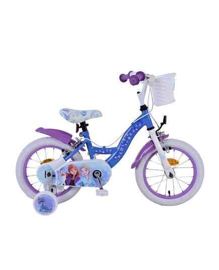Disney Frozen 2 Kinderfiets - Meisjes - 14 inch - Blauw/Paars - Twee handremmen