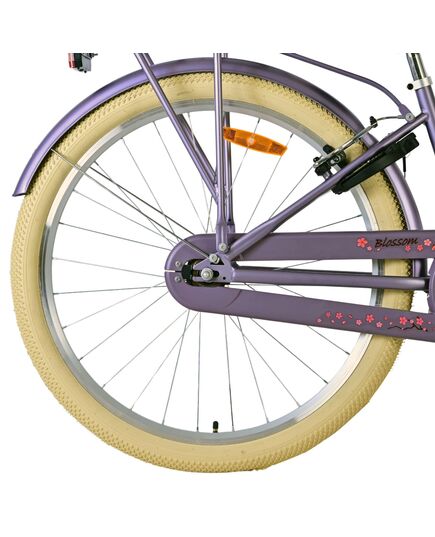 Volare Blossom Kinderfahrrad - Mädchen - 26 Zoll - Lila - Zwei Handbremsen