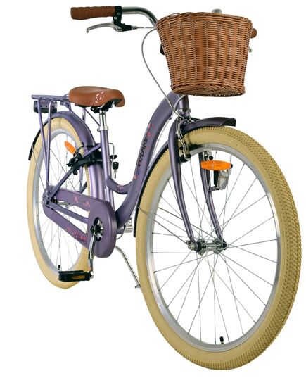Volare Blossom Kinderfahrrad - Mädchen - 26 Zoll - Lila - Zwei Handbremsen