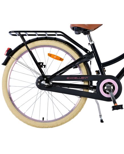 Volare Excellent Kinderfahrrad – Mädchen – 24 Zoll – Schwarz – 3 Gänge