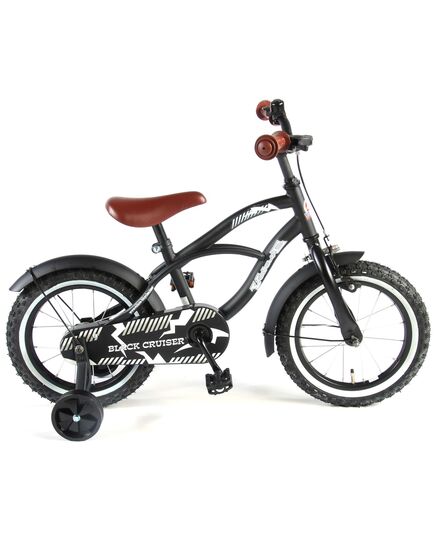 Volare Black Cruiser Kinderfahrrad - Jungen - 14 Zoll - Schwarz - 95% zusammengebaut