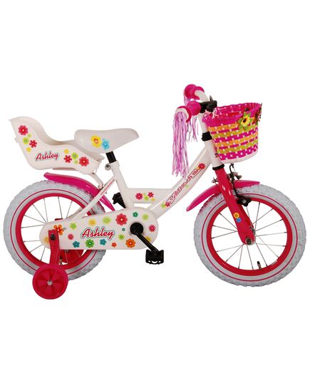 Volare Ashley Kinderfahrrad - Mädchen - 14 Zoll - Weiß - 95% zusammengebaut