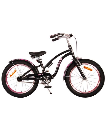 Volare Miracle Cruiser Kinderfahrrad - Mädchen - 18 Zoll - Mattschwarz - Prime Collection