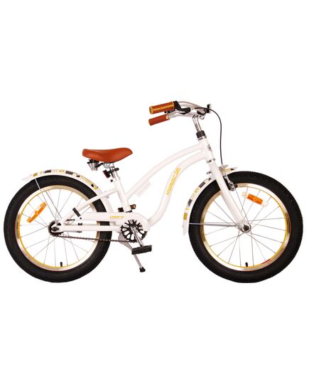 Volare Miracle Cruiser Kinderfahrrad - Mädchen - 18 Zoll - Weiß - Prime Collection