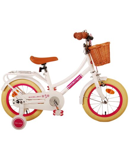 Volare Excellent Kinderfahrrad – Mädchen – 14 Zoll – Weiß