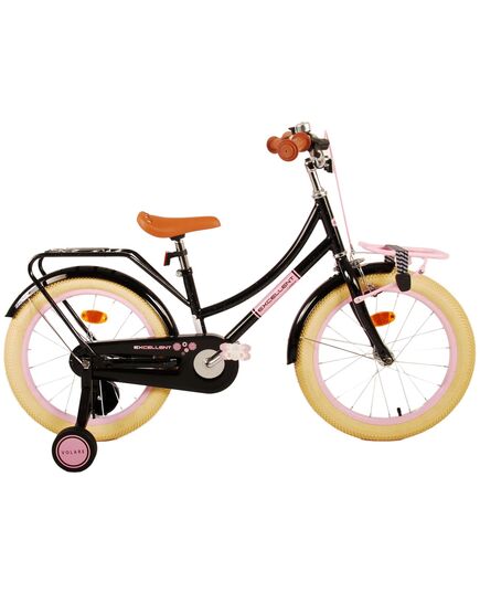 Volare Excellent Kinderfahrrad – Mädchen – 18 Zoll – Schwarz – 95 % zusammengebaut