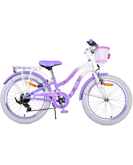 Volare Lovely Kinderfahrrad - Mädchen - 20 Zoll - Lila - 6 Gänge