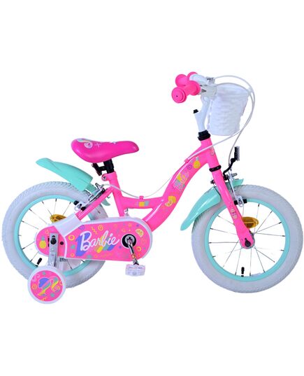 Barbie Kinderfahrrad - Mädchen - 14 Zoll - Rosa - Zweihandbremsen