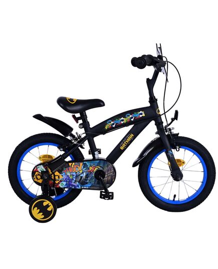 Batman Kinderfahrrad - Jungen - 14 Zoll - Schwarz - Zweihandbremsen
