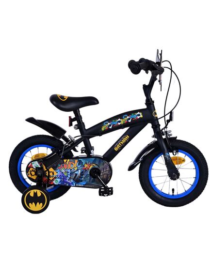 Batman Kinderfahrrad - Jungen - 12 Zoll - Schwarz - Zweihandbremsen