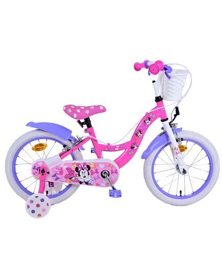 Disney Minnie Kinderfahrrad - Mädchen - 16 Zoll - Rosa - Zweihandbremsen