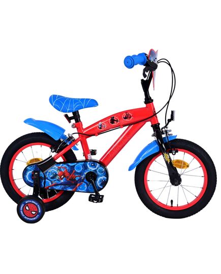 Ultimate Spider-Man Kinderfahrrad - Jungen - 14 Zoll - Blau/Rot - Zweihandbremsen