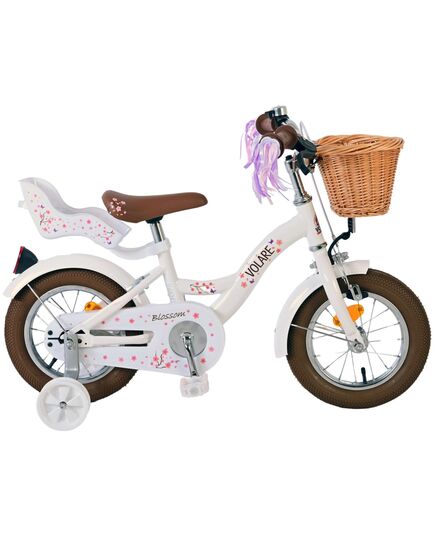 Volare Blossom Kinderfahrrad - Mädchen - 12 Zoll - Weiß