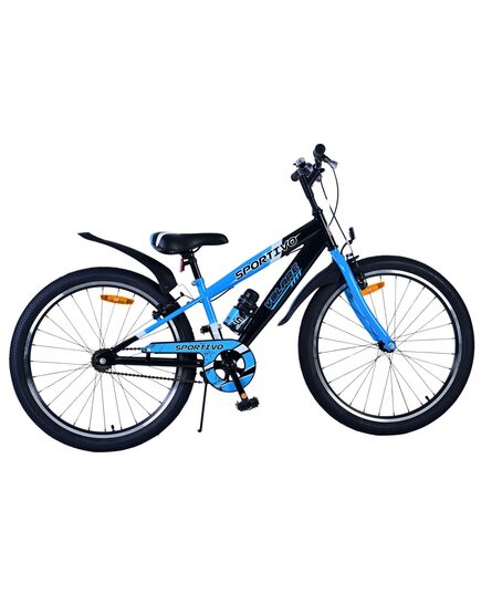 Volare Sportivo Kinderfahrrad - Jungen - 24 Zoll - Schwarz Blau - Zweihandbremsen