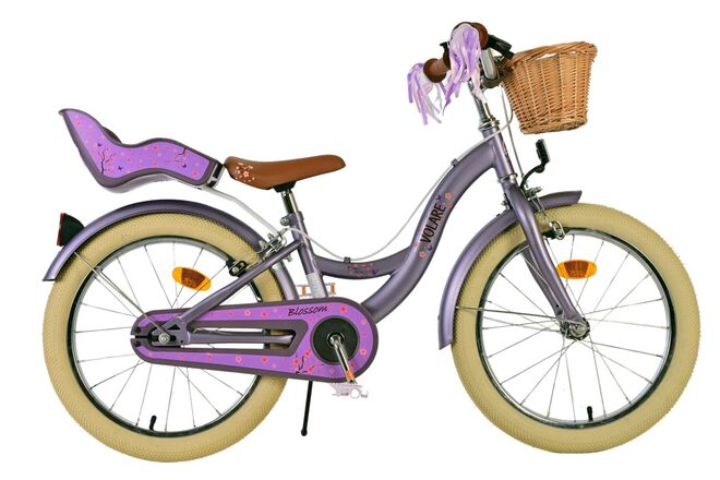 Volare Blossom Kinderfiets – Meisjes – 18 inch – Paars – Twee Handremmen