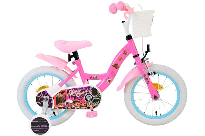 Puppen-Kinderfahrrad - Mädchen - 14 Zoll - Rosa